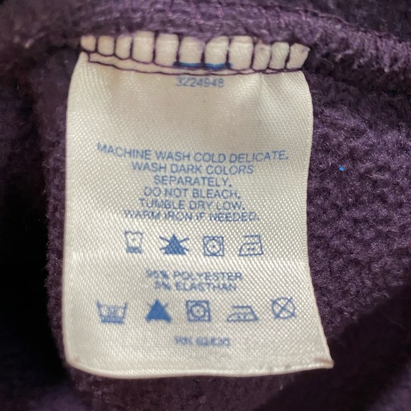Lands’ End Purple Fleece size M/P 10-12 - Picture 4 of 4